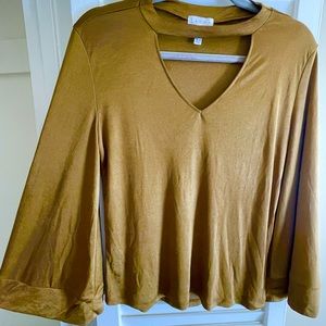 Leith bell sleeve choker neck top.